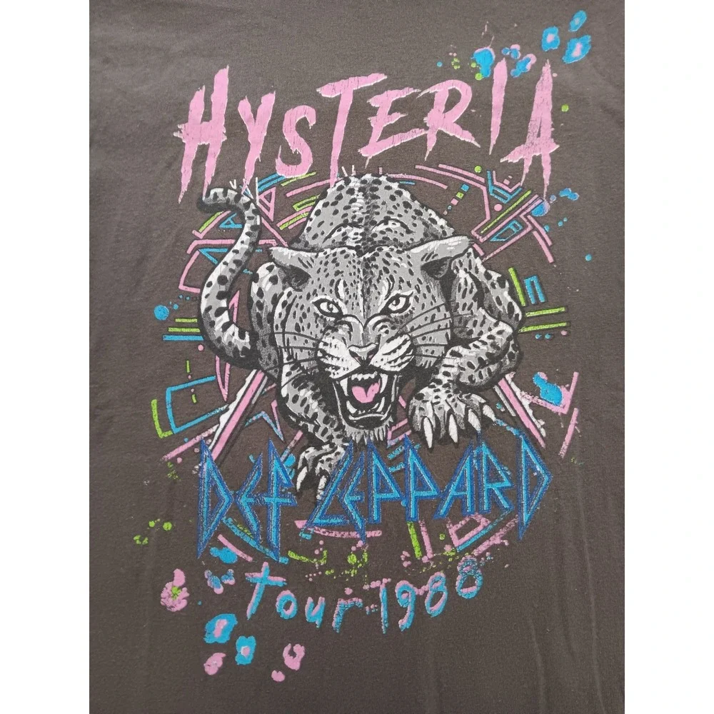 Def Leppard Hysteria Tour 1988 Graphic T Shirt Women's Size Small - Picture 3 of 7